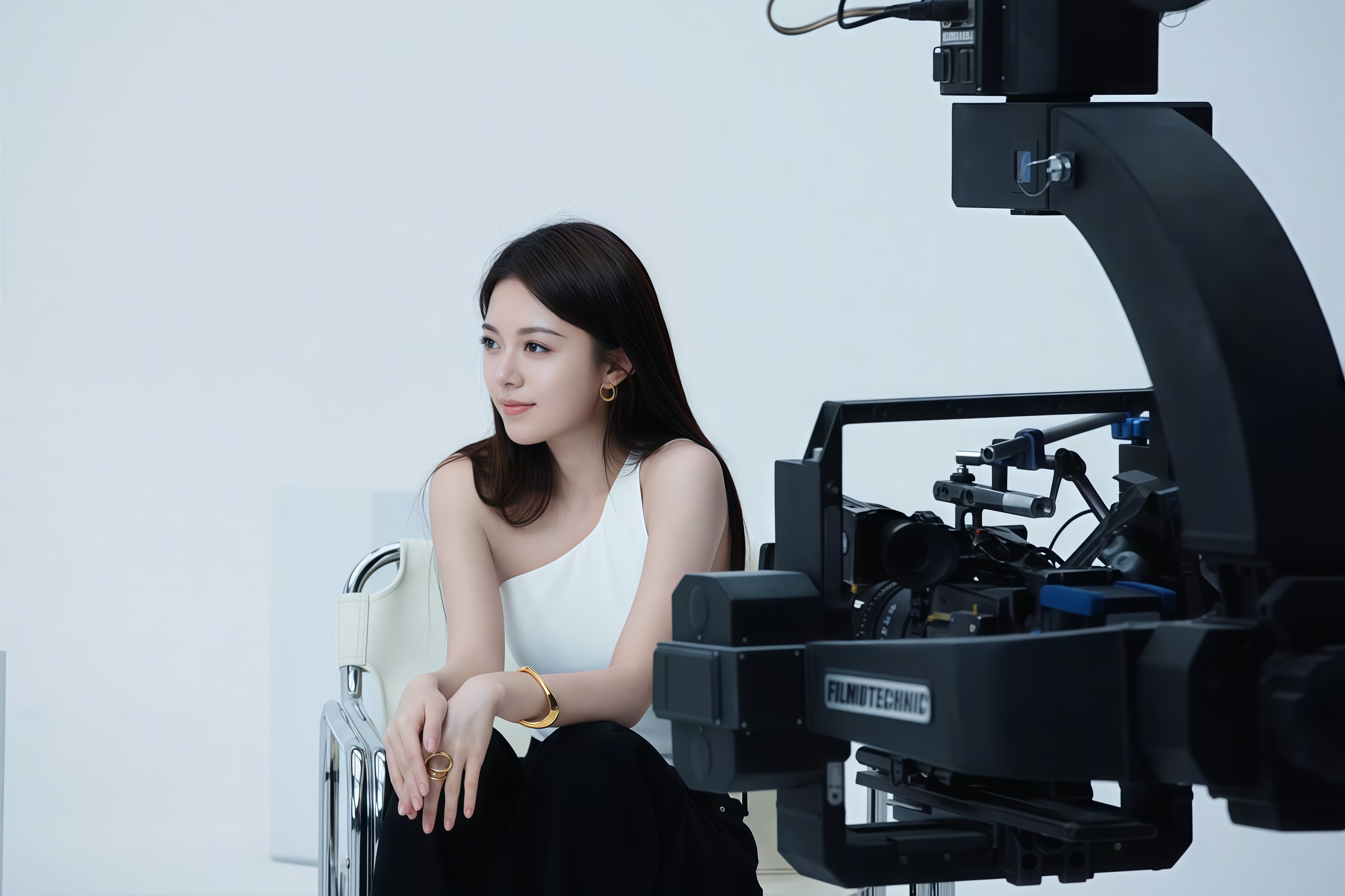 赵今麦的最新穿搭造型，姐感是一种感觉