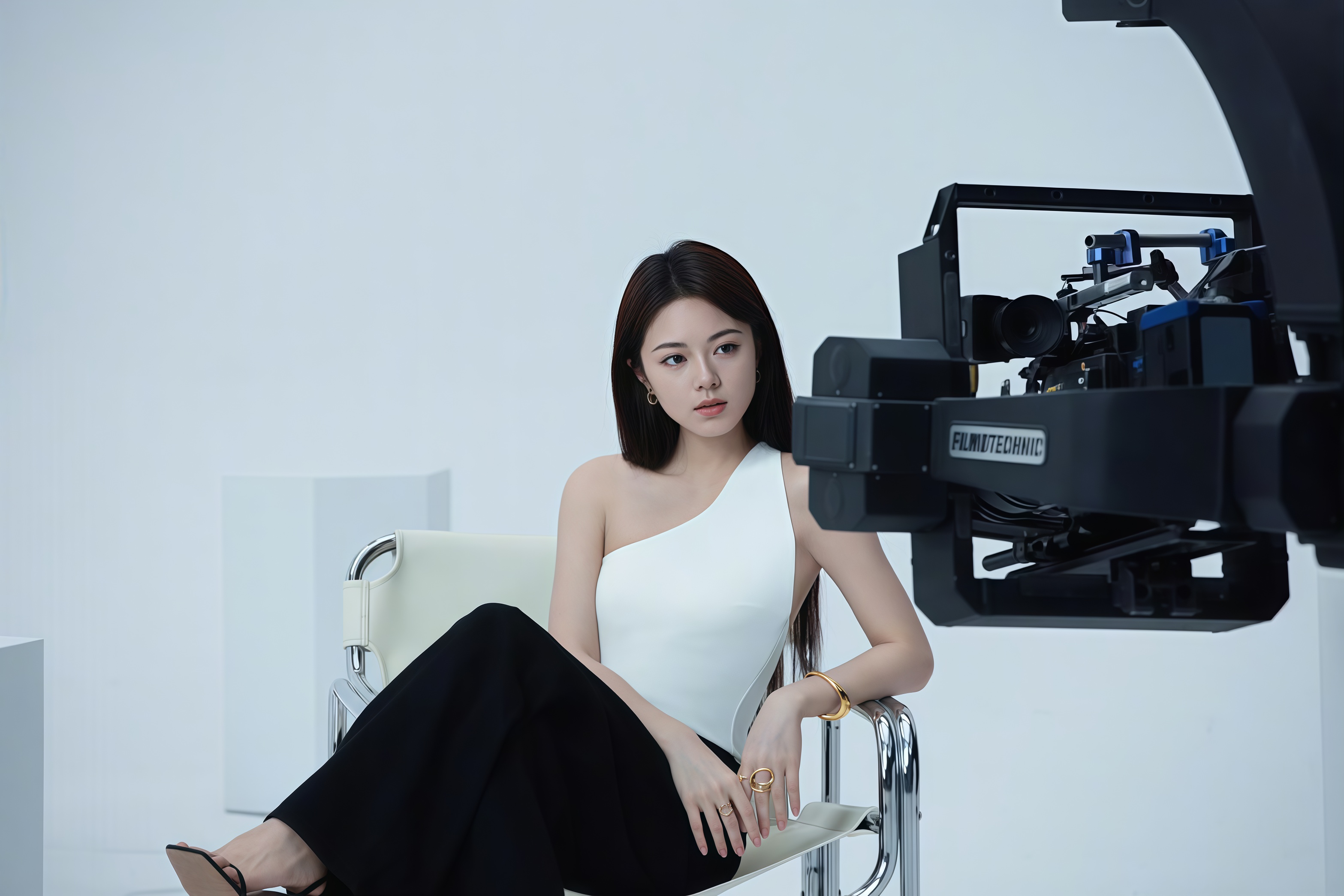 赵今麦的最新穿搭造型，姐感是一种感觉