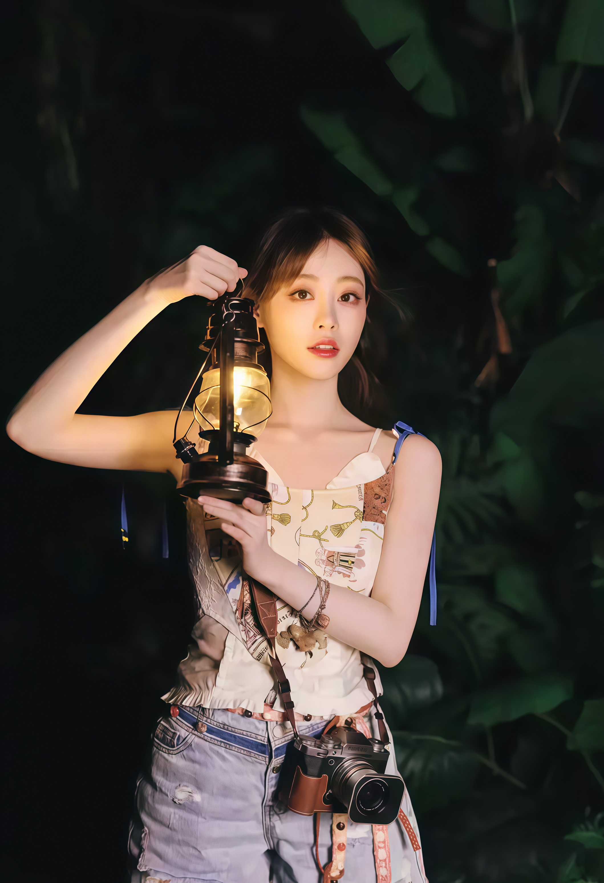 祝绪丹的牛仔吊带杀疯了!3招教你复刻夏日“漫画腿”穿搭