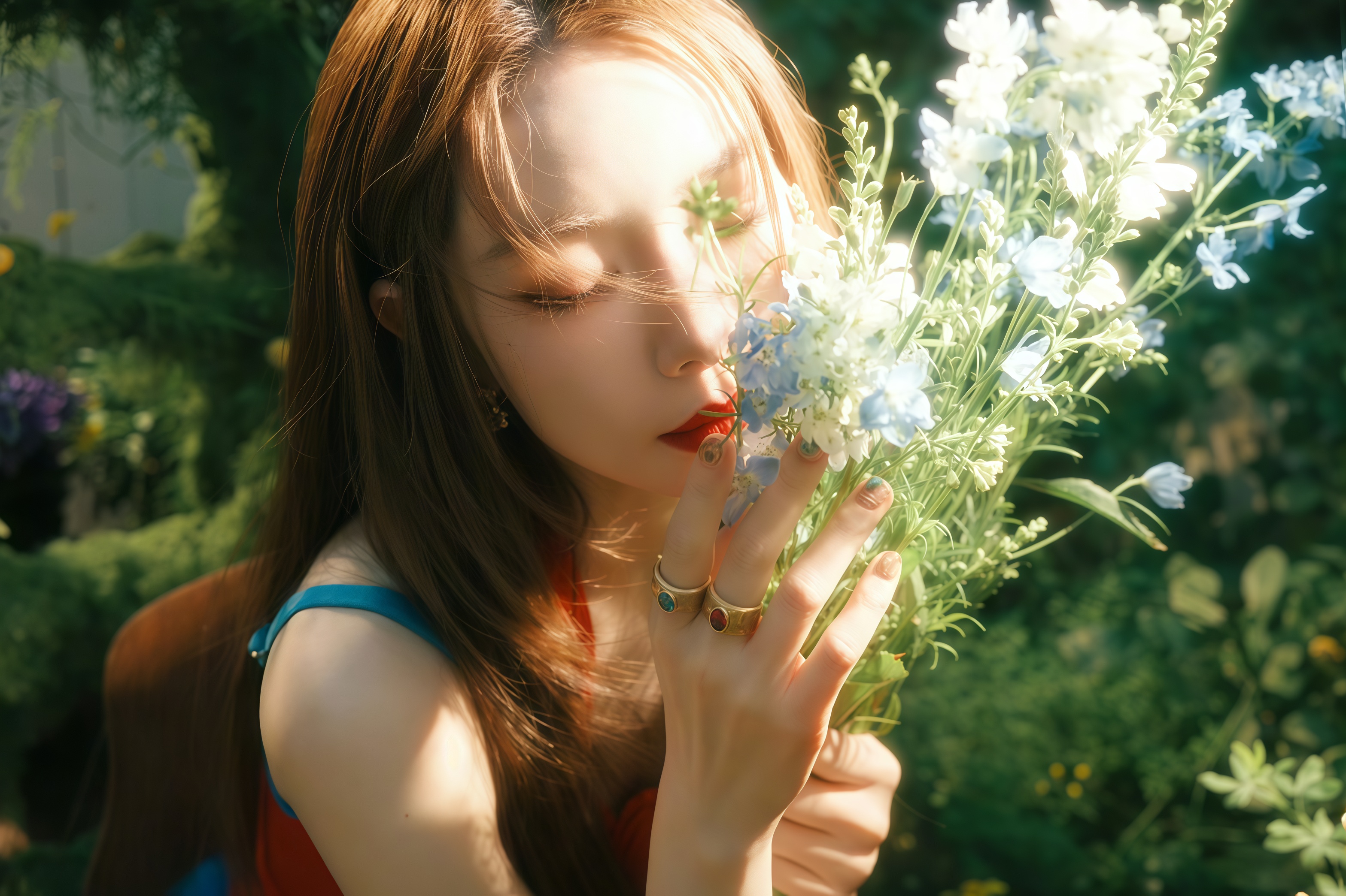 戚薇在《姐姐妹妹抓娃娃》杀疯了！森系红裙美成童话女主