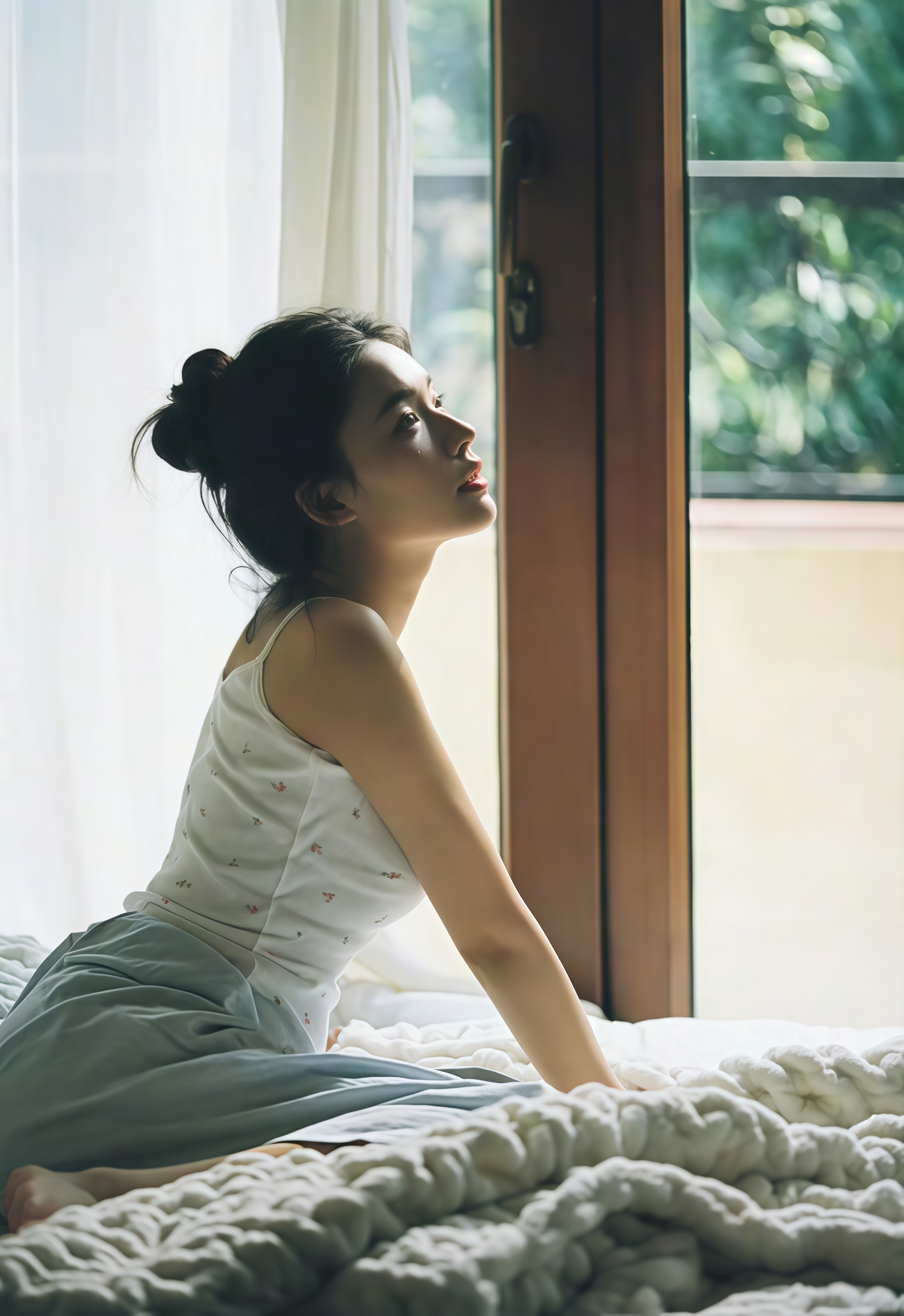 林允吊带丸子头造型宛如清爽小白花,小说里的邻家少女有脸了 林允吊带丸子头造型宛如清爽小白花,小说里的邻家少女有脸了