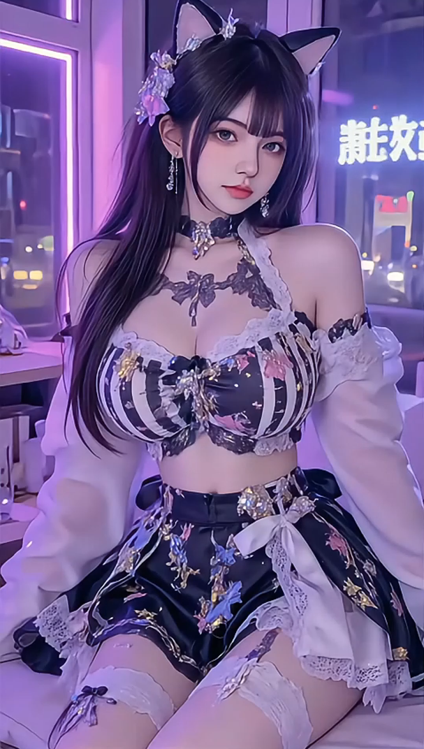 AI美女动态视频壁纸