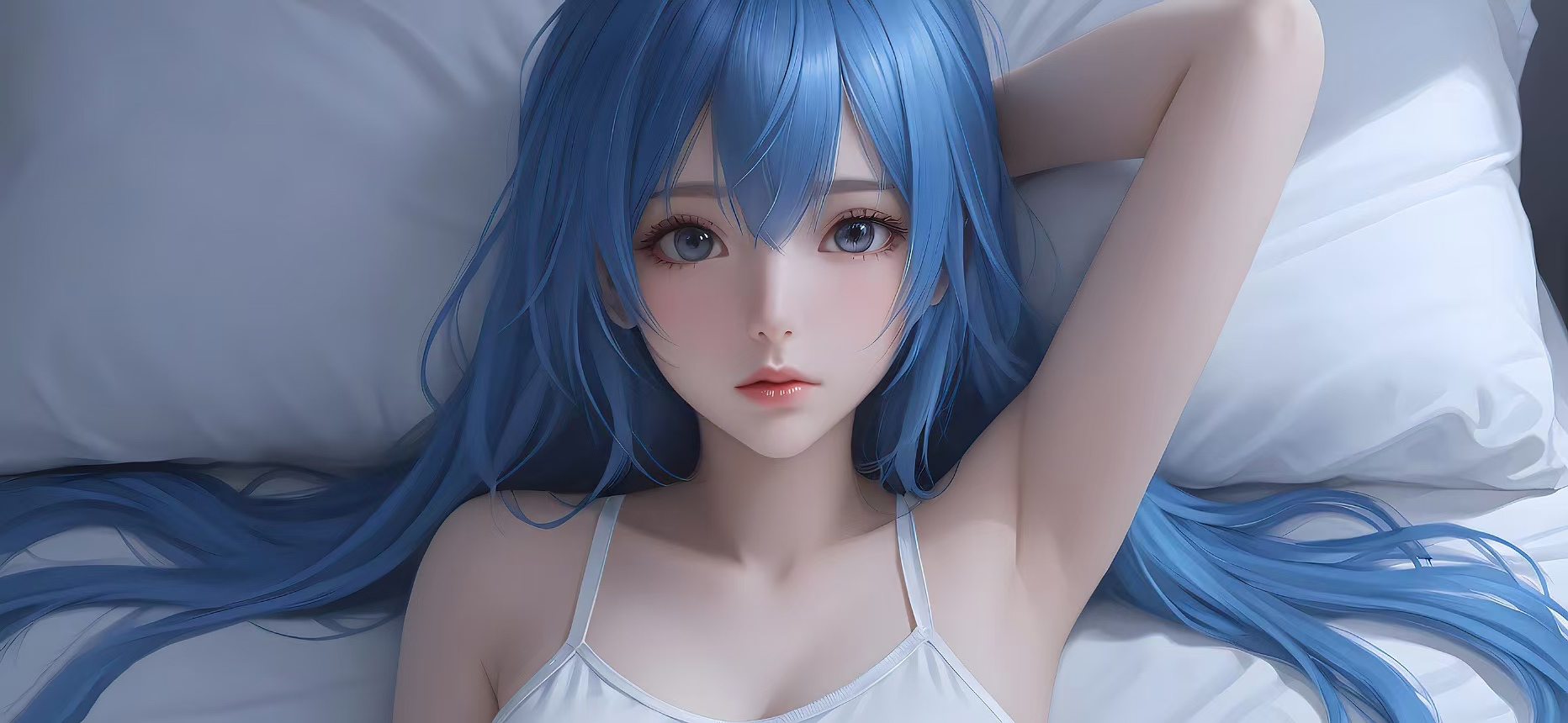 《美女》插画艺术-二次元背景图片