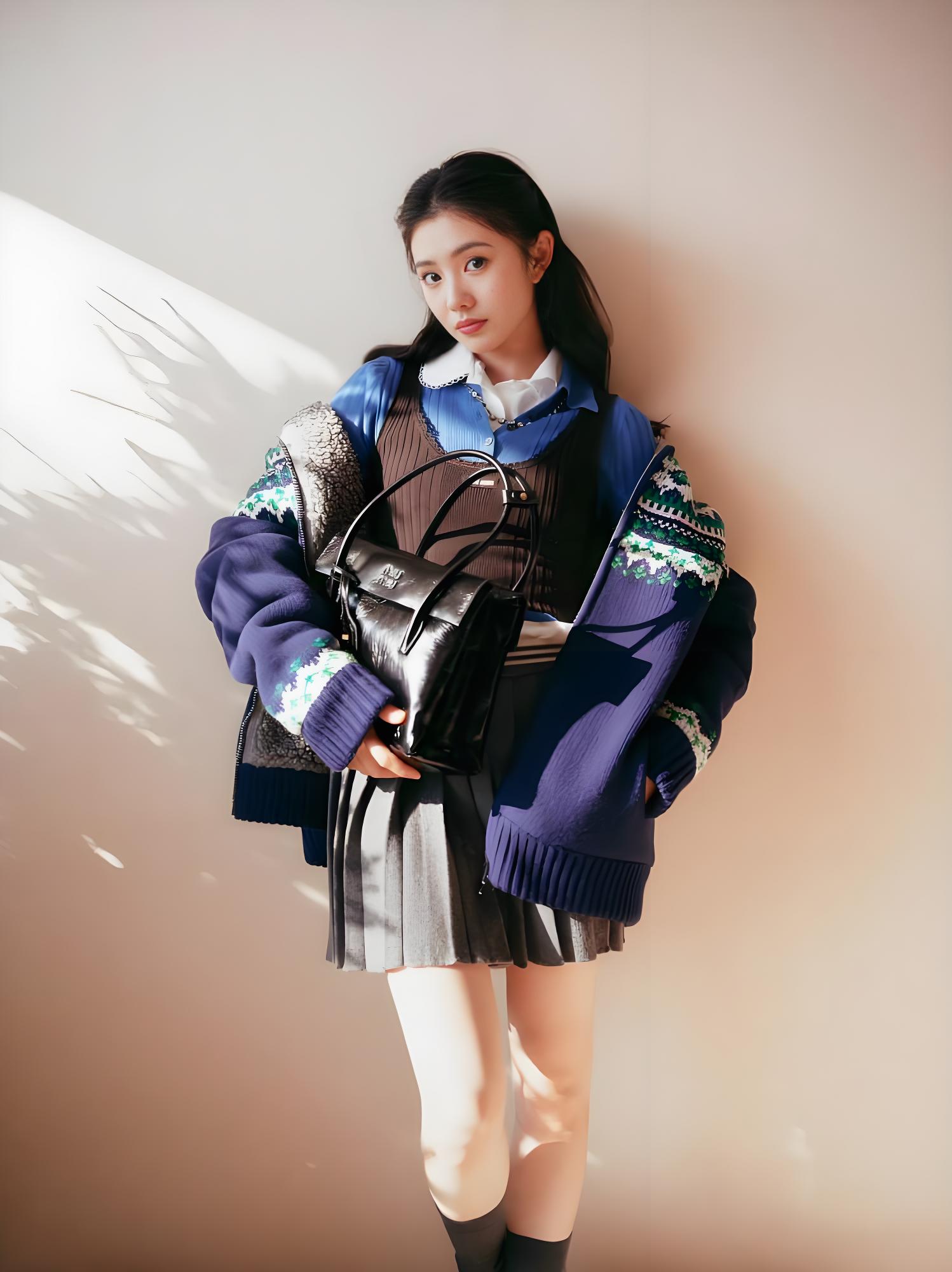 刘浩存赵今麦MiuMiu2025假日系列时尚穿搭