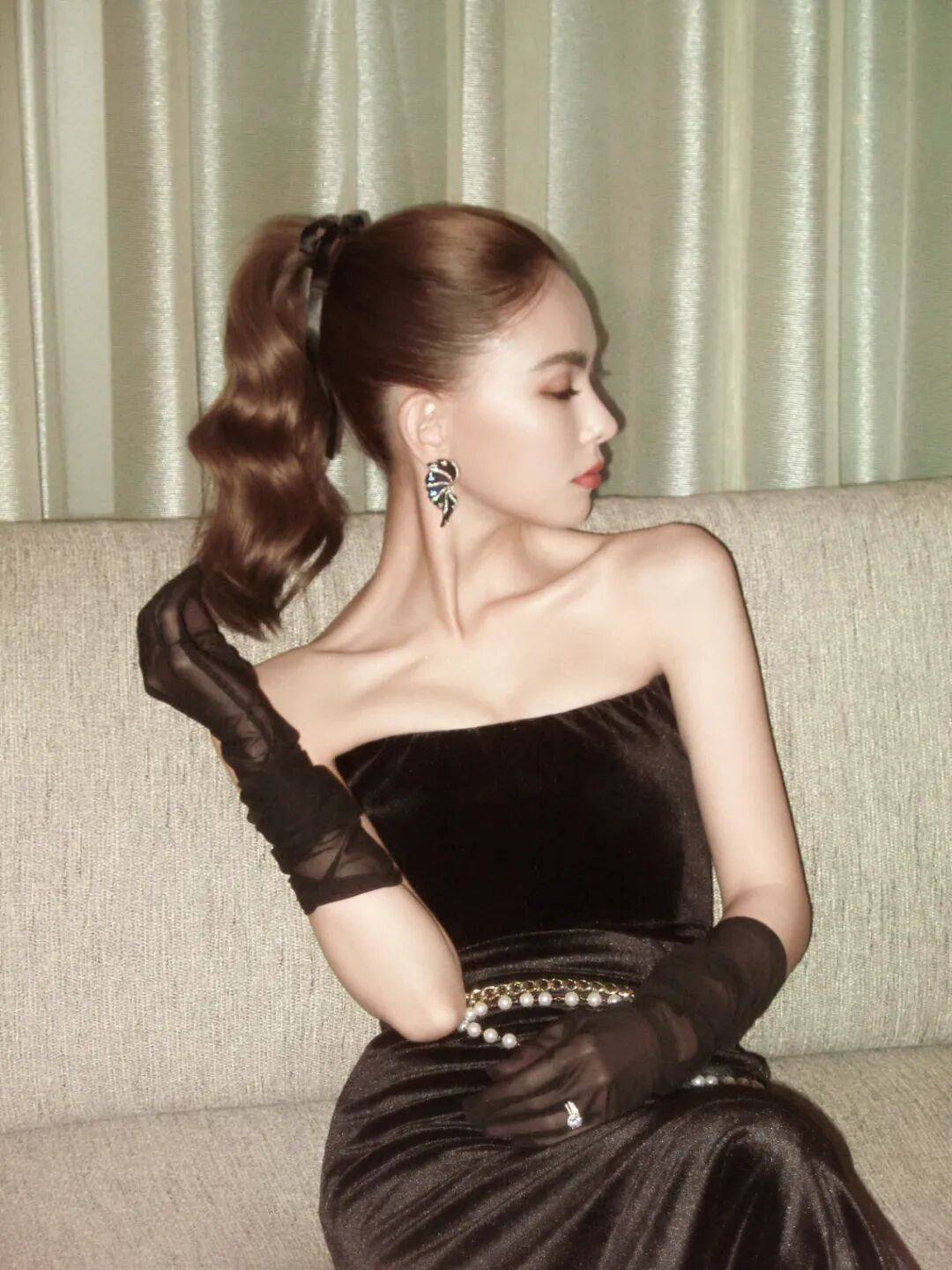 昆凌的复古风美照，她也太美了