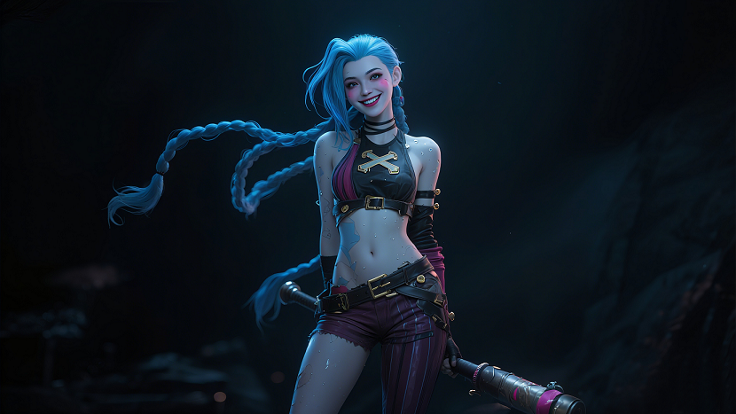 4k金克丝壁纸｜4K高清背景图片 – 英雄联盟-达人圈壁纸