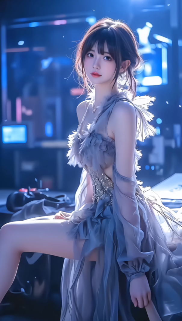 AI美女动态视频壁纸