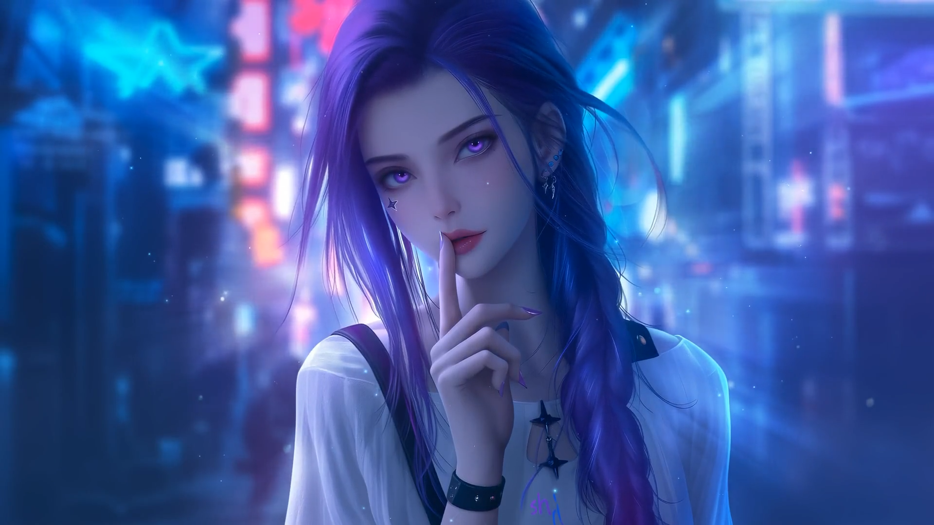 2k金克斯壁纸｜赛博夜景背景图片 – 炫酷-达人圈壁纸