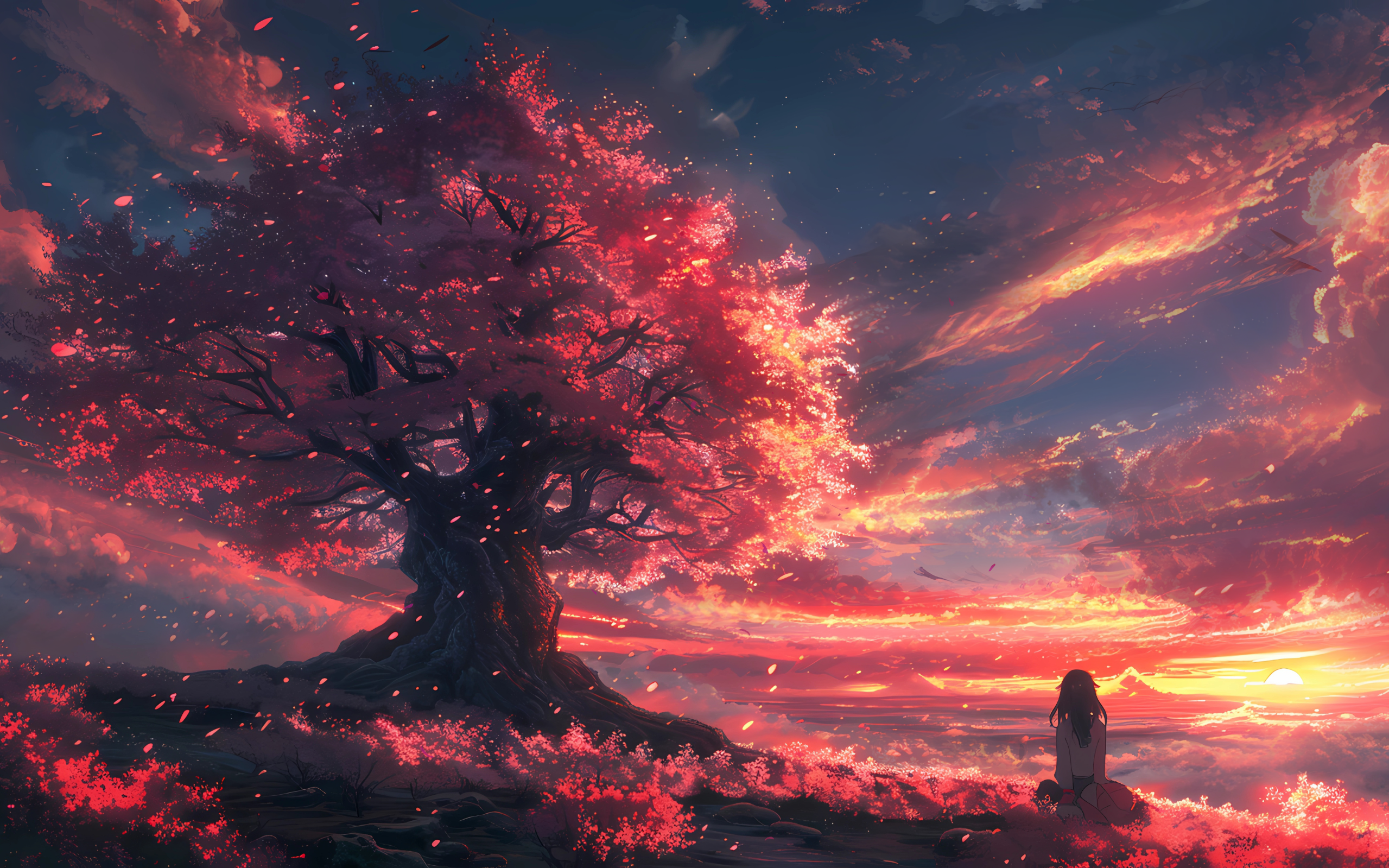 3k大虹树壁纸-C帽子侠客ris插画背景-达人圈壁纸