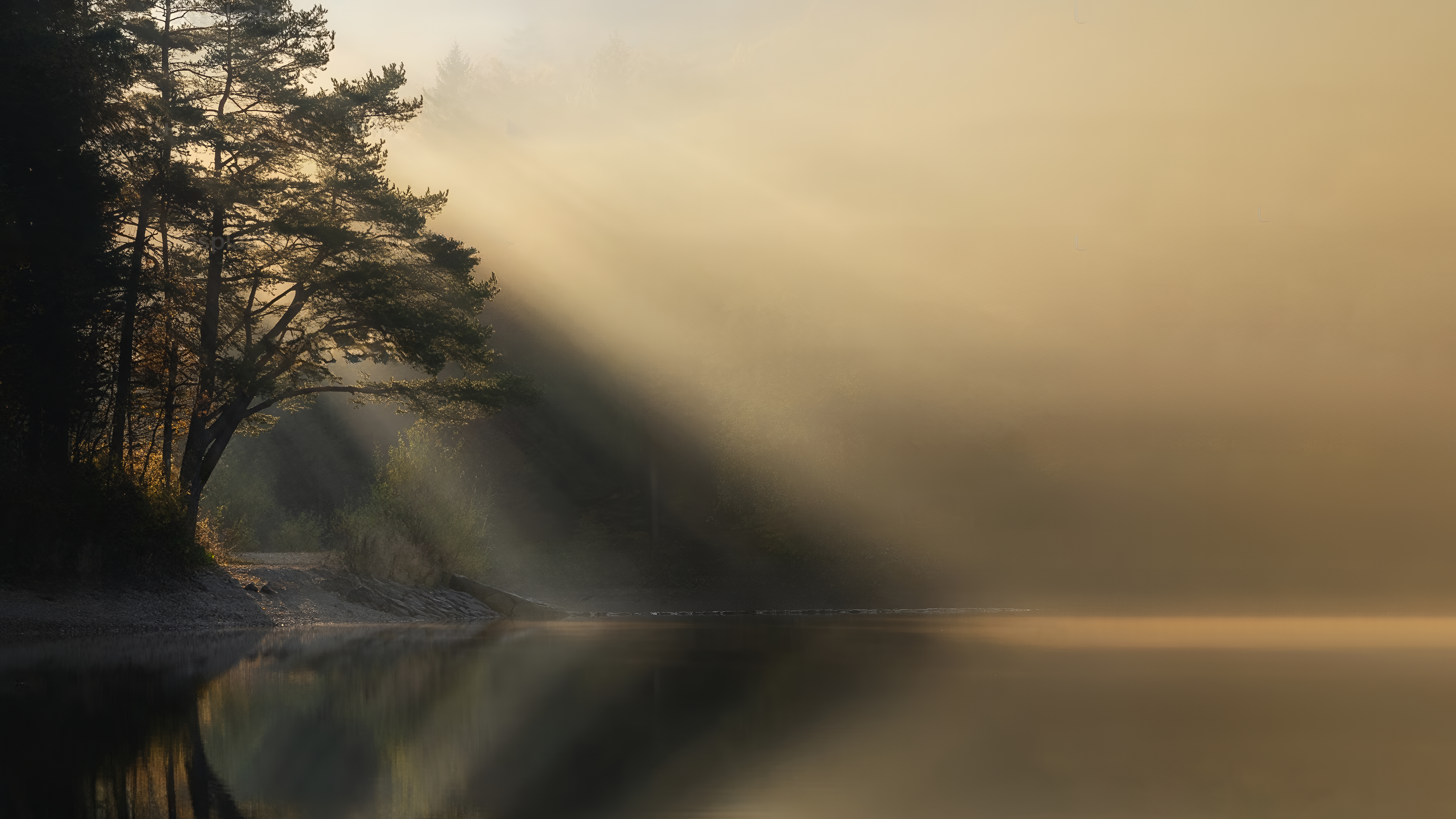 4k阳光湖泊壁纸｜自然风景背景图片 – 静谧美景-达人圈壁纸