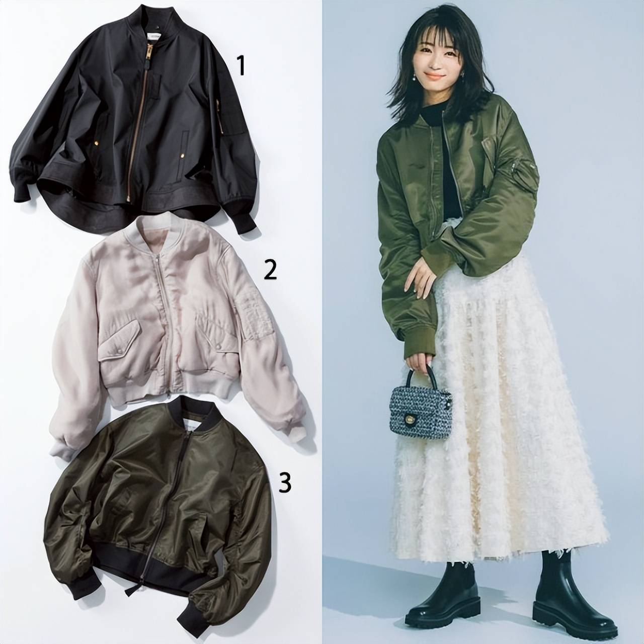 今秋最火穿搭:“MA-1夹克+半裙”,减龄时髦两不误,好看炸了 今秋最火穿搭:“MA-1夹克+半裙”,减龄时髦两不误,好看炸了