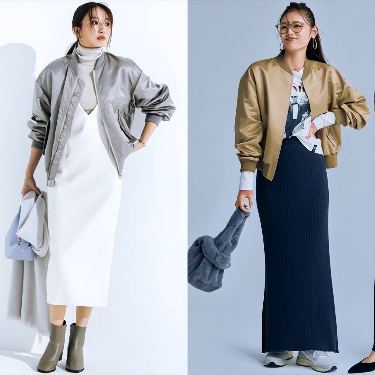 今秋最火穿搭:“MA-1夹克+半裙”,减龄时髦两不误,好看炸了 今秋最火穿搭:“MA-1夹克+半裙”,减龄时髦两不误,好看炸了