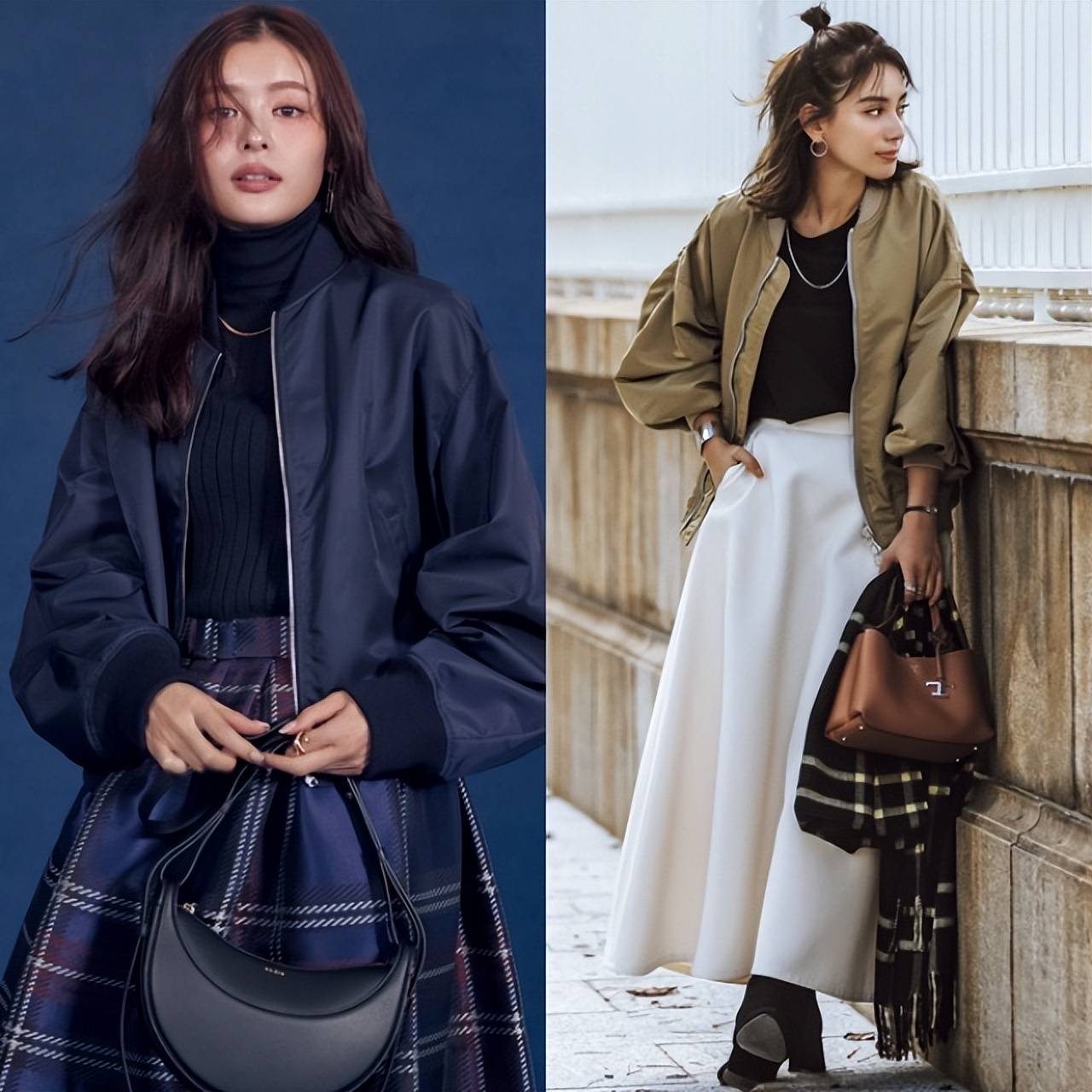 今秋最火穿搭:“MA-1夹克+半裙”,减龄时髦两不误,好看炸了 今秋最火穿搭:“MA-1夹克+半裙”,减龄时髦两不误,好看炸了