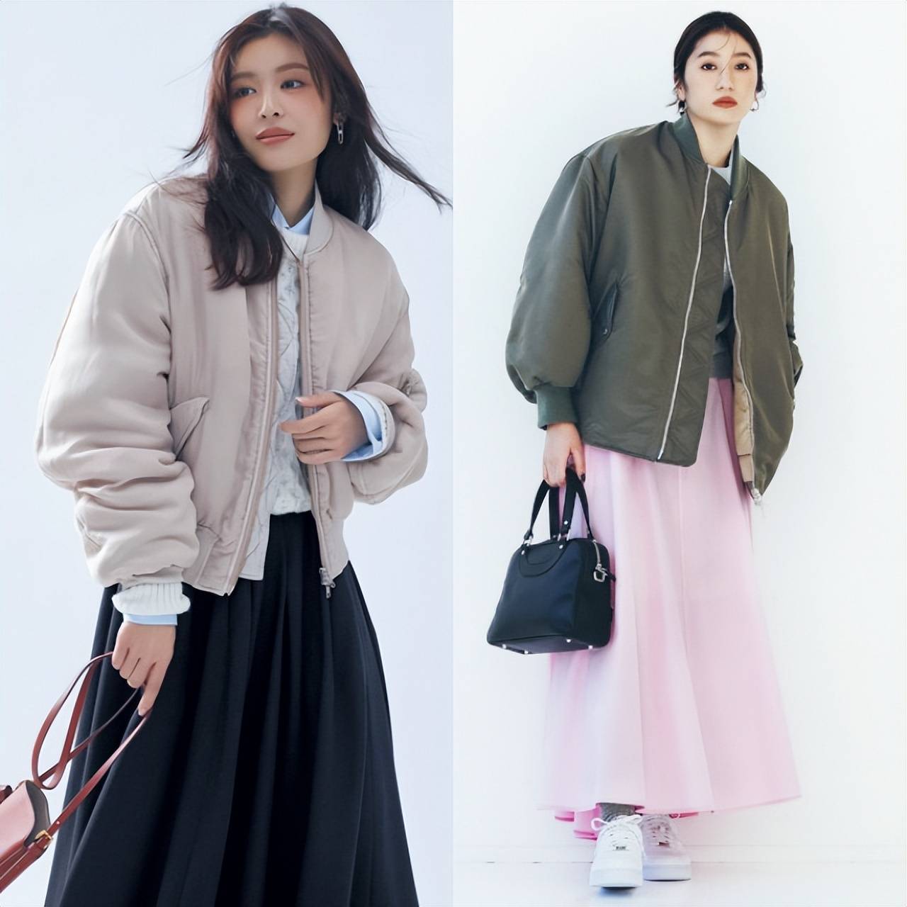 今秋最火穿搭:“MA-1夹克+半裙”,减龄时髦两不误,好看炸了 今秋最火穿搭:“MA-1夹克+半裙”,减龄时髦两不误,好看炸了
