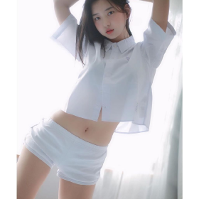 霸气白衫 短裤 裤小