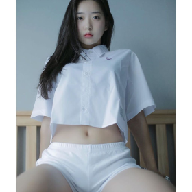 霸气白衫 短裤 裤小